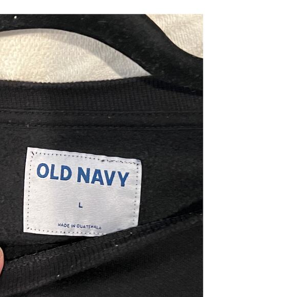 Old Navy Santa Claus Black Crewneck Sweatshirt Mens L - Picture 3 of 3